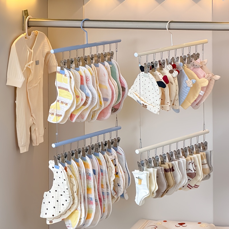 Locker Storage Metal - Cintre métallique double couche avec pinces,