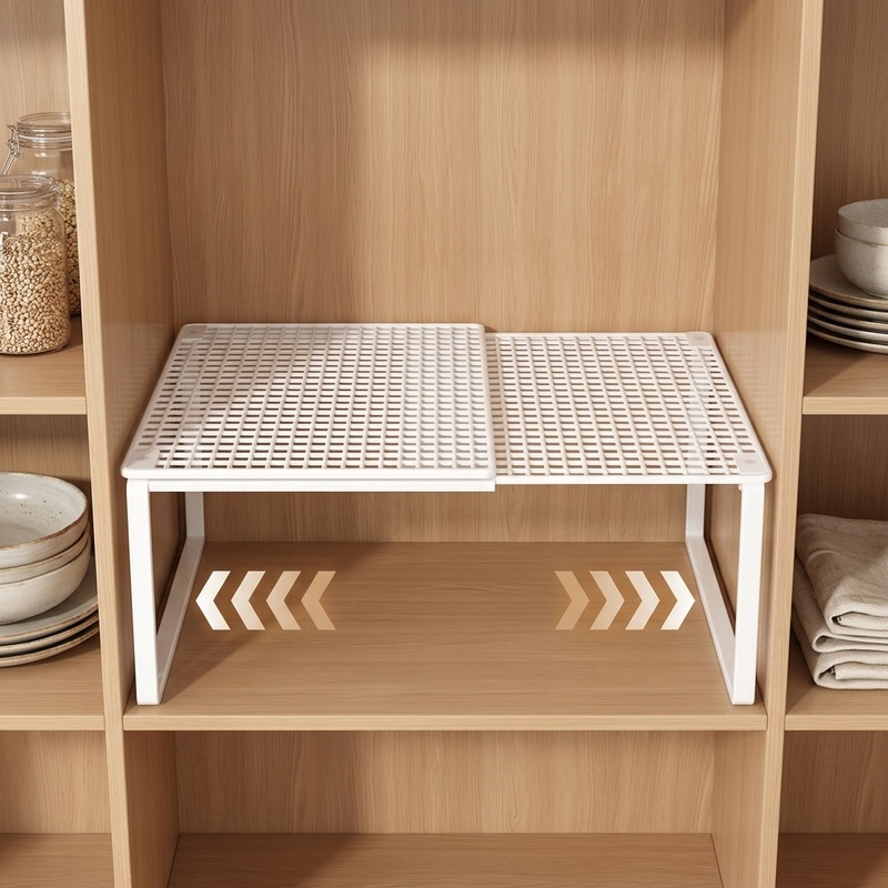 Locker Storage Metal - Organiseur de placard extensible, étagère télescopique